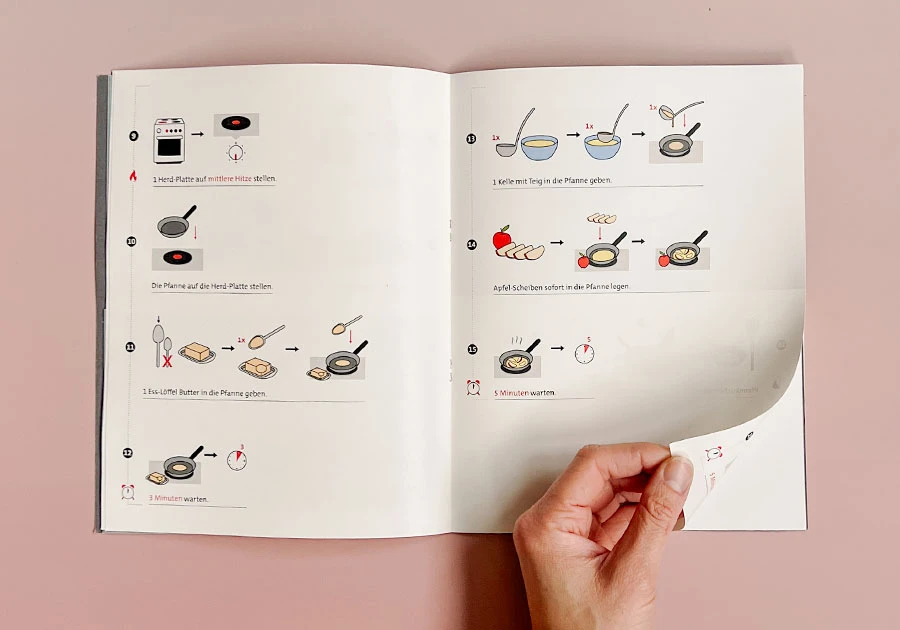 Layout für Rezepte in Leichter Sprache von Leichtes Kochen